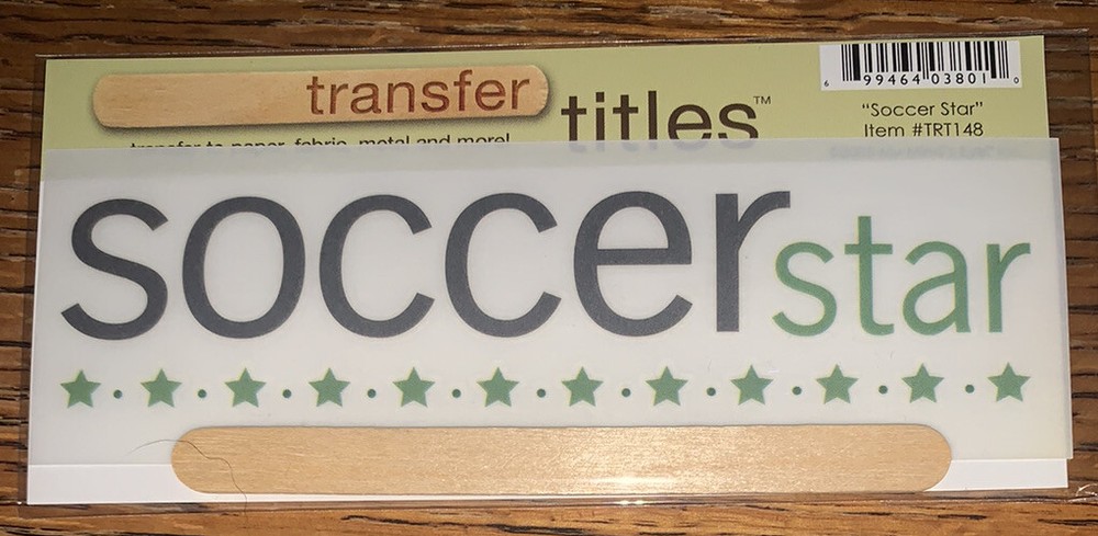 My Minds Eye RUB ON TRANSFER TITLE “Soccer Star“ SCRAPBOOK Field Kick Ball Sport