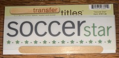 My Minds Eye RUB ON TRANSFER TITLE “Soccer Star“ SCRAPBOOK Field Kick Ball Sport