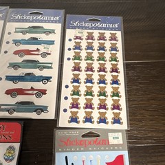 Stickopotamus Glitter Sticker Lot Binder Stickers Spring Cars Dogs Golf Cowboy