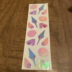 Mrs. Grossman’s Stickers Lot of 1 Strip ~Opal Seashells~ 1993 Vintage RARE HTF