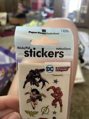 PAPER HOUSE JUSTICE LEAGUE STICKERS BATMAN-SPIDERMAN- WONDER WOMAN-SUPERMAN