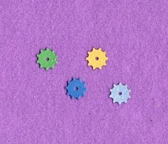 GEARS # 6 machine clock die cuts scrapbook cards