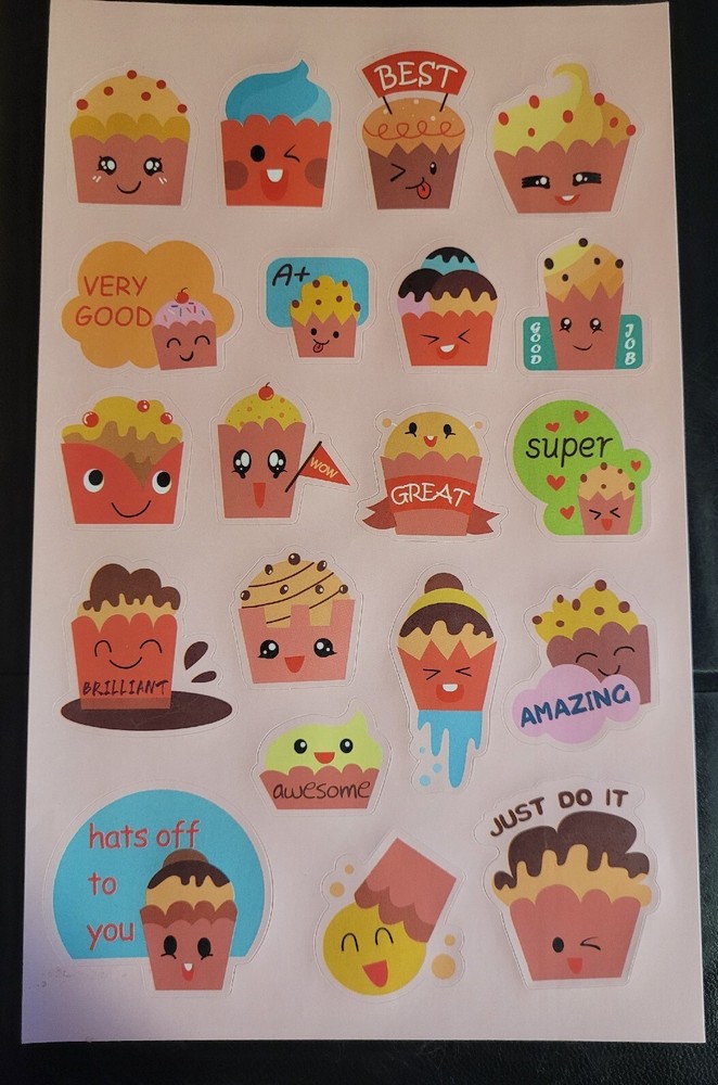 scratch and sniff stickers NEW sheet HORIECHALY Cake/vanilla