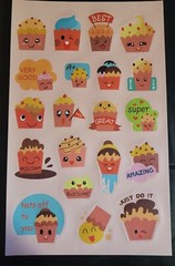 scratch and sniff stickers NEW sheet HORIECHALY Cake/vanilla