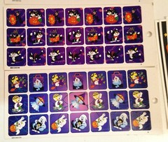 Vtg Halloween Sticker Sheet Lot Hallmark Amscan AGC