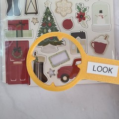 Carta Bella Chipboard Accents Phrases Christmas Market 6×13- Lot of 3