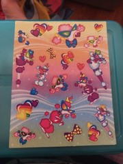 Vintage Lisa Frank Sticker Sheet Poodle Dogs S119 1990s