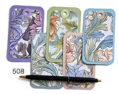 William Morris Inspired Tall Tags – Junk Journals Planners Scrapbooks Ephemera
