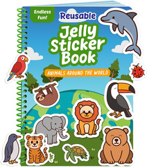 Unicorn Sticker Book – 50 Reusable Stickers, Travel Activities for Ages 3-5