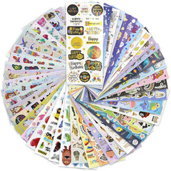 500+ Piece Kids Stickers Mix – Common, Holographic, Glitter Foil, 3D Puffy