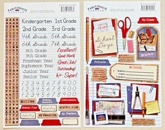 SCHOOL DAYS STICKER SET 2 Sheets 6X9″ year grade k-12 alphabet book KAREN FOSTER