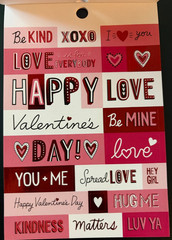 RECOLLECTIONS VALENTINE’S DAY STICKER BOOK 237 PC STICKERS 12 SHEETS ROMANCE