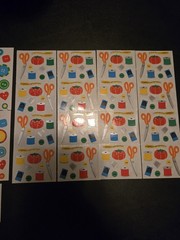 Vintage Mrs. Grossman’s SEWING SEAMSTRESS TAILOR BUTTONS Sticker Sheet Lot