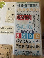 BEACH OCEAN SUMMER VACATION Scrapbook Stickers LOT !