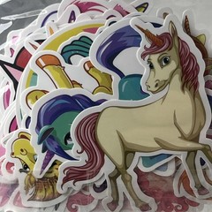 Unicorn Sticker Fun pack 30 Rainbow Colourful Glossy Cute Stickers Birthday Pack