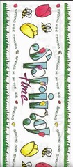 Spring Time Season Sprung Flowers Tulip Bee Grass All My Memories Stickers