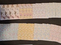 100pc Vintage Scrapbooking JJ Craft Papers Nice Floral Pack 3 1/4 X 3 1/4 In