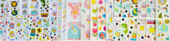 39 STICKER SHEETS LOT, Bulk stickers PK, Mxd Themes BABY BIRTHDAY SAFARI JUNGLE