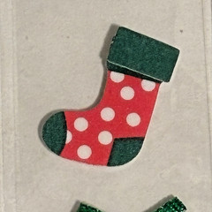Recollections Christmas Stocking Dimensional Scrapbook Stickers. New & Sealed.