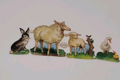 Vtg Cowboys Die Cuts + Farm Animals Mixed Lot 6 Crafts Journals Crafts Germany?