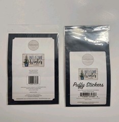 Carta Bella WELCOME WINTER Adhesive Puffy Scrapbook Stickers & Brads, Chipboard