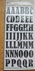 Black Glitter Foam Alphabet Stickers 91 PIeces Recollections New