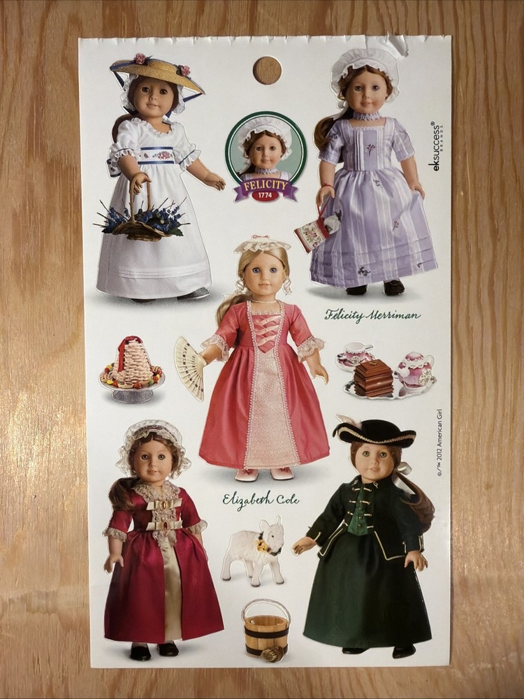 FELICITY American Girl Sticker Sheet Scrapbook Craft Stickers