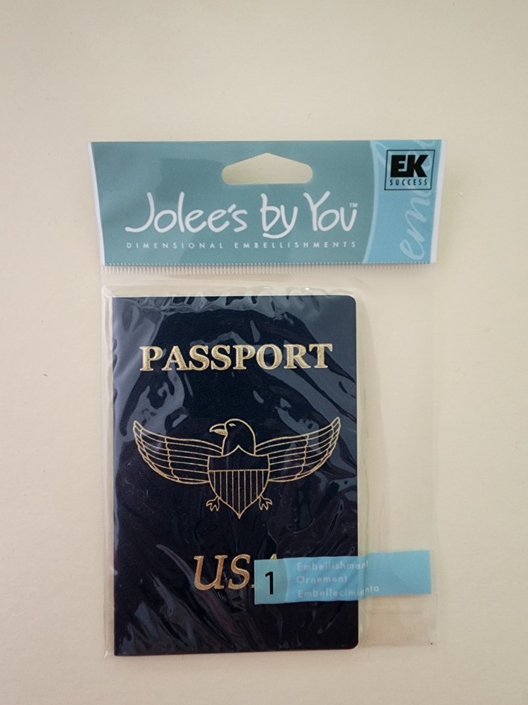 Retired XLJolee’s By You Embellishments – Passport – JJDC020C