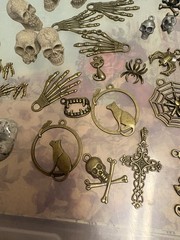 ***LOT OF SKULL AND GOTH EMBELLISHMENTS FOR MIXED MEDIA/SCRAPBOOK ART/JEWELRY***