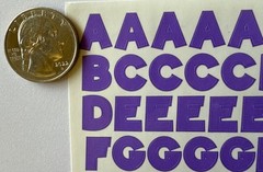 PURPLE 7/16” CHUNKY ALPHABET Stickers(2 sheets)Making Memories•Letters •Number•