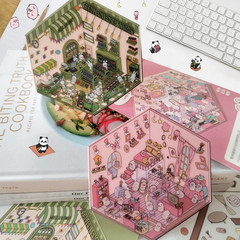 DIY 3D House Stickers,Fun DIY Scene Make Your Own Supermarket Stickers