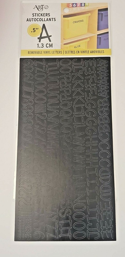 Momenta Art-C 1/2″ REMOVABLE VINYL LETTERS – BLACK – 181 pcs