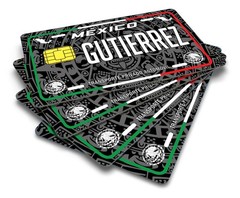 Gutierrez Credit Card Skin Cover Vinyl Stickers (4 Pack) Gutierrez Decal MX