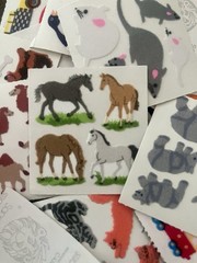♡ 5 Mods Sandylion FUZZY Mix Grab Mystery Vintage Stickers Random ♡