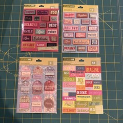 Studio 112 Dimensional &Die Cut Stickers- Four Pack Retired New