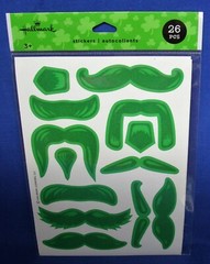 Hallmark St Patrick’s Day Stickers Green Mustaches 26 Pcs Free Shipping @ $15