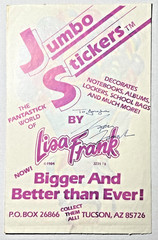 Vintage AUTOGRAPHED LISA FRANK SIGNED 1984 Markie Unicorn Jumbo Sticker 1/1 ****