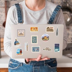200Pcs World Travel Stickers Pack, Vacation Sticker Famous City Landmark Wate…