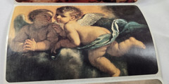 Vintage Brier Rose Angels Cherubs Cupids 4″ x 2 1/2″ Large STICKERS – LOT of 5