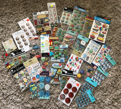 Lot of 35 Boy/Male Themed Embellishments – Paper Craft Scrapbooking, Journaling