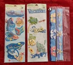 K&COMPANY Under The Sea & Happy Trails Adhesive Chipboard & 12″ Borders NEW