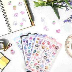 Puffy Stickers Set – 5 Sheets, 250+ Kawaii Decorative Stickers