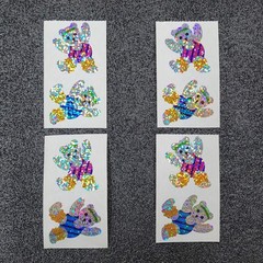 RARE VINTAGE «DANCING BEARS» STICKERS! HAMBLY STUDIOS 1980S HOLO FOIL