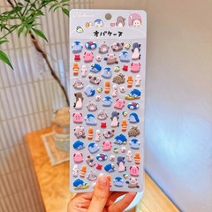 4-Pack Fun 3D Animal EVA Bubble Stickers – Cute Cartoon Embellishments for DIY P
