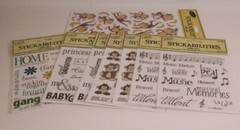 Pack of 8 The Paper Studio Stickablities Scrapbooking Stickers NEW