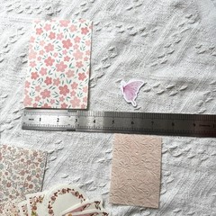 100PCS Vintage Floral Scrapbook Paper,Textured Paper Assorted Set, Special Paper