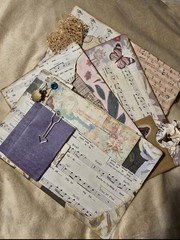 Handmade Junk Journal cards Altered Jumbo Playing Cards, Set Of 5