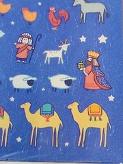 Vintage Hallmark Stickers Nativity Scene Christmas Religious Animals Angels NIP