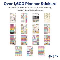 Productivity Planner Stickers Variety Pack – 30 Sheets, 1,656 Stickers for Journ