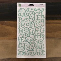 Making Memories Alphabet Stickers Lot of 4 Glitter Gem Spring Creative Letters